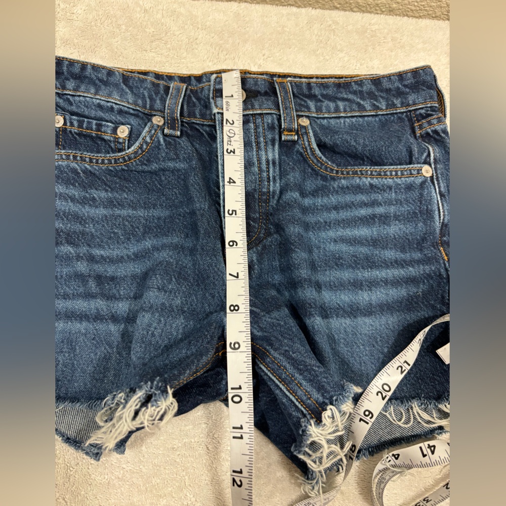 Rag & Bone New York Cambria Denim Cutoff DRE Shorts Sz 23 - Picture 11 of 12